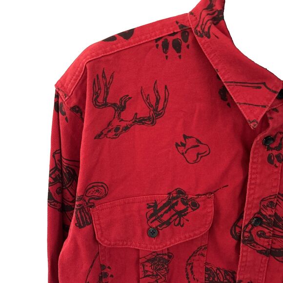 CC Filson Vintage Wash Alaskan Guide Shirt Freddy Cats Yukon Route Black Large - Picture 6 of 12